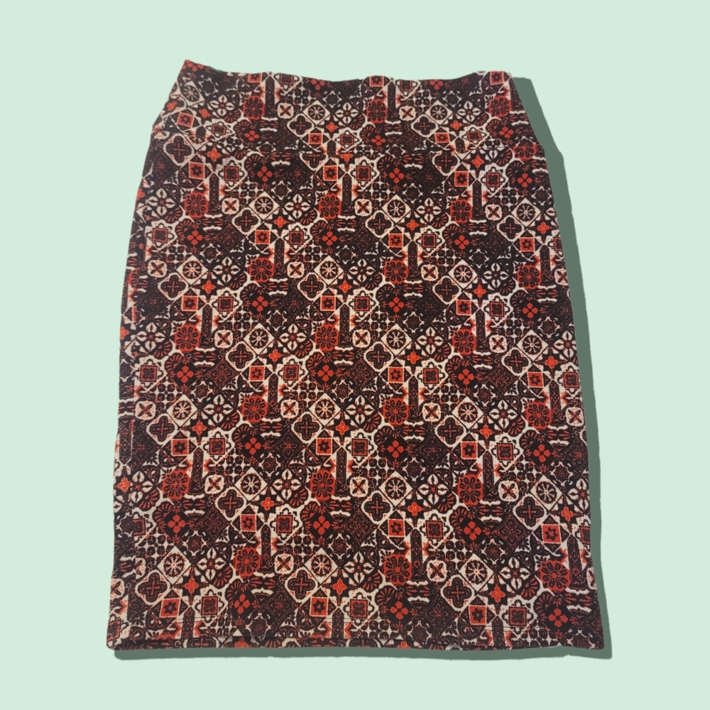 LuLaRoe Cassie Print Pencil Skirt Medium